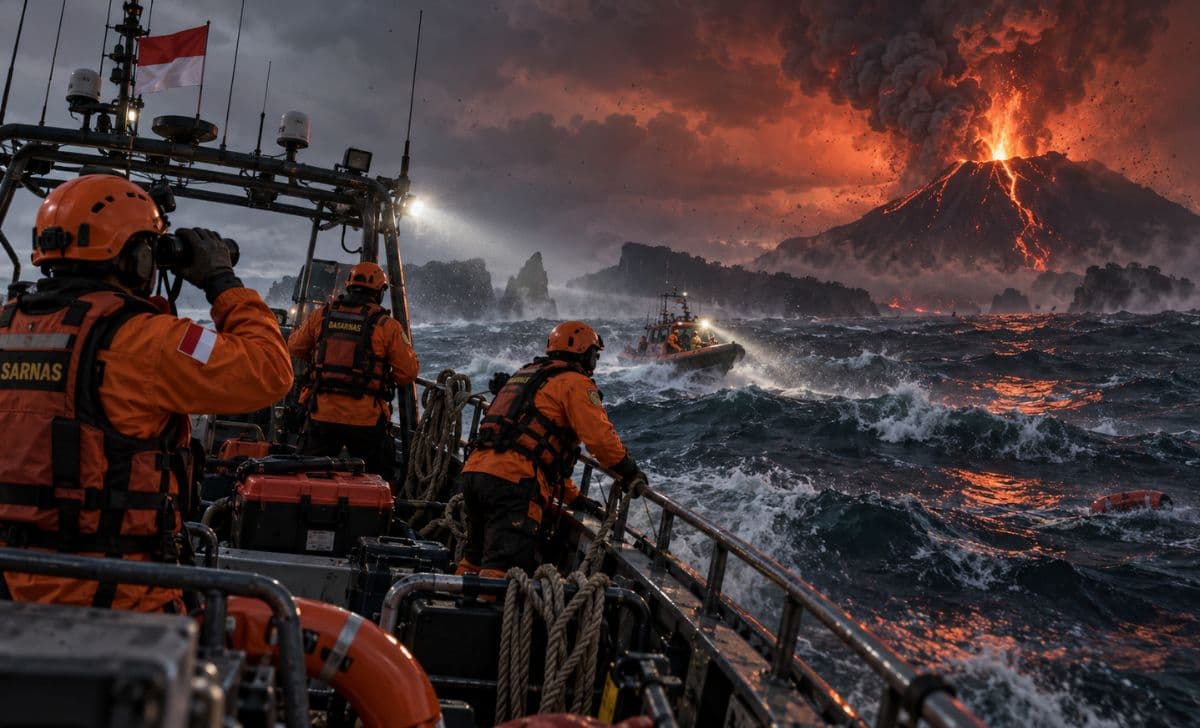 Erupsi Anak Krakatau: Hilangnya Jurnalis di Selat Sunda Memicu Operasi Pencarian Besar-besaran
